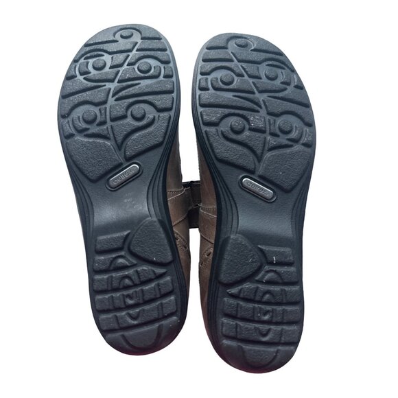 Aetrex Mary Jane Sandal Berries Leather Clog Mulberry Green 4 Way Stretch 8.5 - Picture 6 of 9